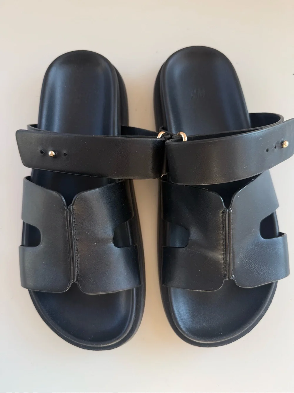 H&M Black Adjustable Footbed Sandals EU38 - Picture 2 of 7